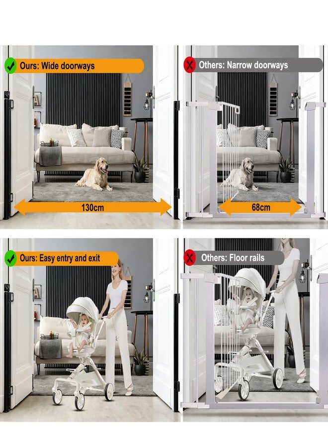 Nuvollo Retractable Mesh Pet Gate, Extra Tall 31'' Adjustable Width Up to 51/43 Inches for Doorways Stairs Hallways, Indoor Outdoor Dog Safety Barrier Net Panel (51'' Width) - Image 4